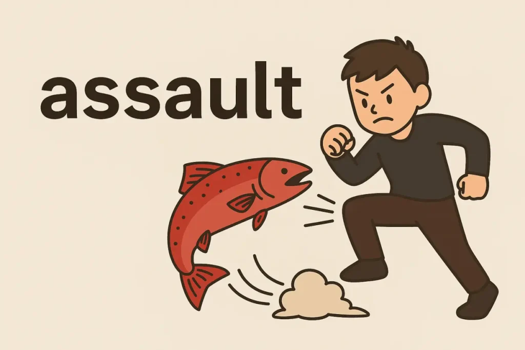 assaultの意味をわかりやすく説明 一夜漬け英単語記憶術 語源 TOEIC・英検対策に!