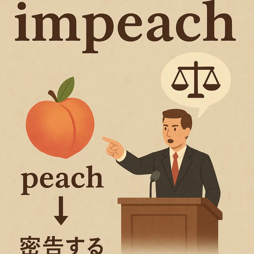 impeachの意味をわかりやすく説明 一夜漬け英単語記憶術 語源