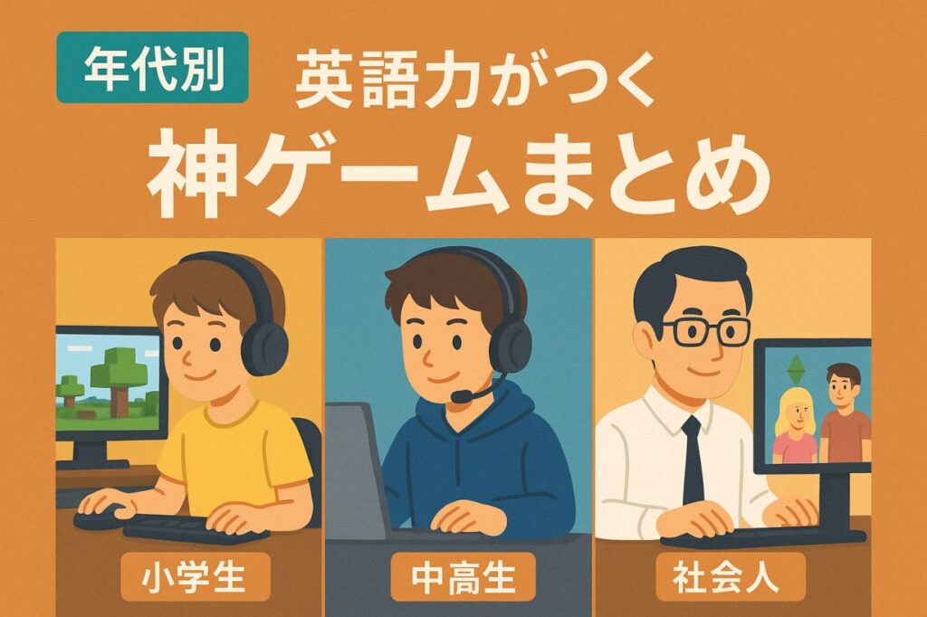 英語力がつく神ゲームまとめ【年代別に選べる英語学習ゲーム】