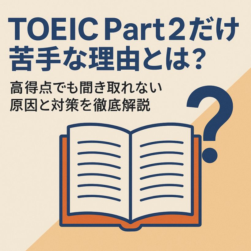 【TOEIC Part 2だけ苦手な人必見】聞き取れない原因と高得点を取るための完全対策ガイド