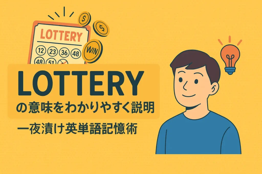 lotteryの意味をわかりやすく説明|一夜漬け英単語記憶術|語源から理解する「くじ引き」の本質