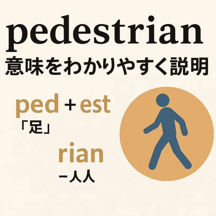 pedestrianの意味をわかりやすく説明 一夜漬け英単語記憶術 語源