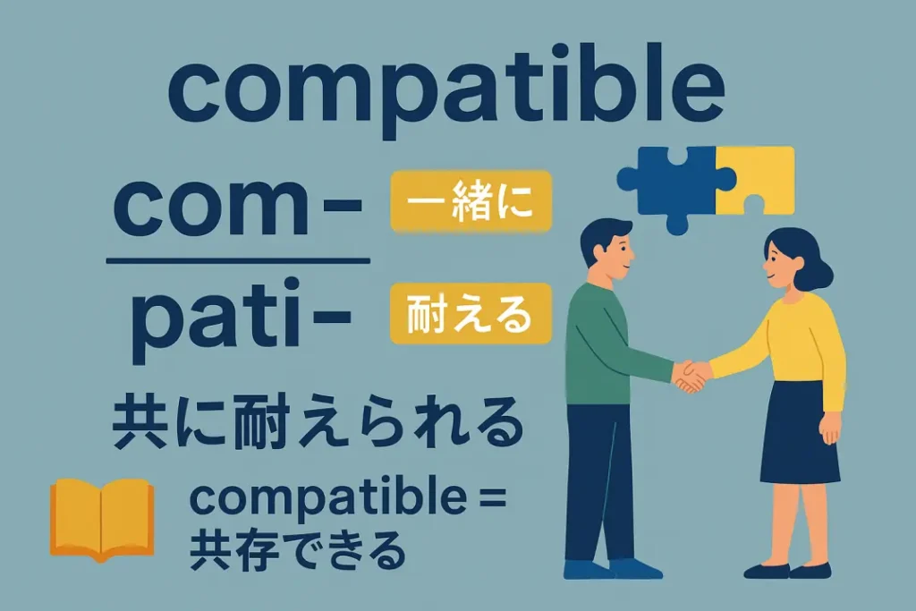 【compatibleの語源とは?】意味を深く理解して英単語を記憶するコツ