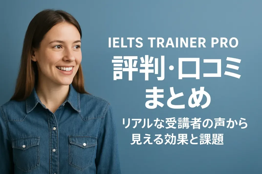 IELTS TRAINER PROの評判・口コミまとめ|リアルな受講者の声から見える効果と課題