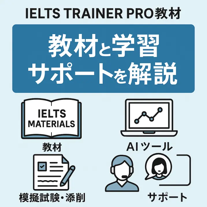 IELTS TRAINER PROの教材と学習サポートを解説|教材の質と学習環境で差がつく理由
