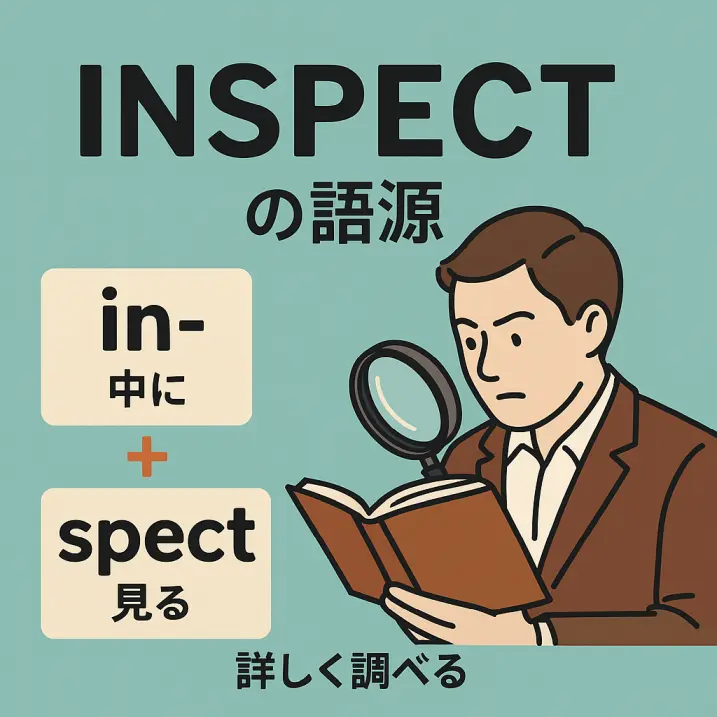 inspect の意味をわかりやすく説明 一夜漬け英単語記憶術 語源