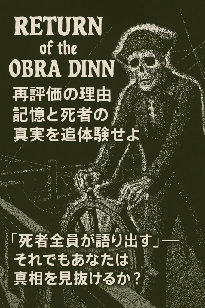 【考察】『Return of the Obra Dinn』再評価の理由|記憶と死者の真実を追体験せよ