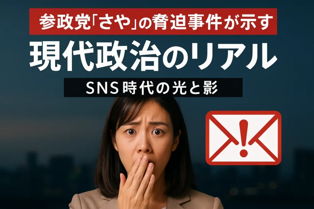 参政党「さや」への脅迫事件が示す現代政治のリアル|SNS時代の光と影