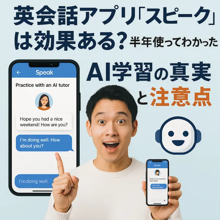 英会話アプリ「スピーク」は効果ある?半年使ってわかったAI学習の真実と注意点