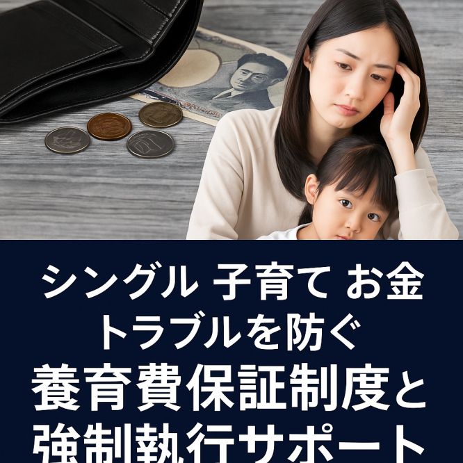 シングル 子育て お金トラブルを防ぐ養育費保証制度と強制執行サポート
