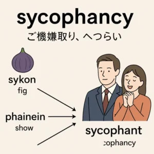 【語源+イメージで覚える】sycophancyの意味と覚え方|sycophant・sycophanticも解説