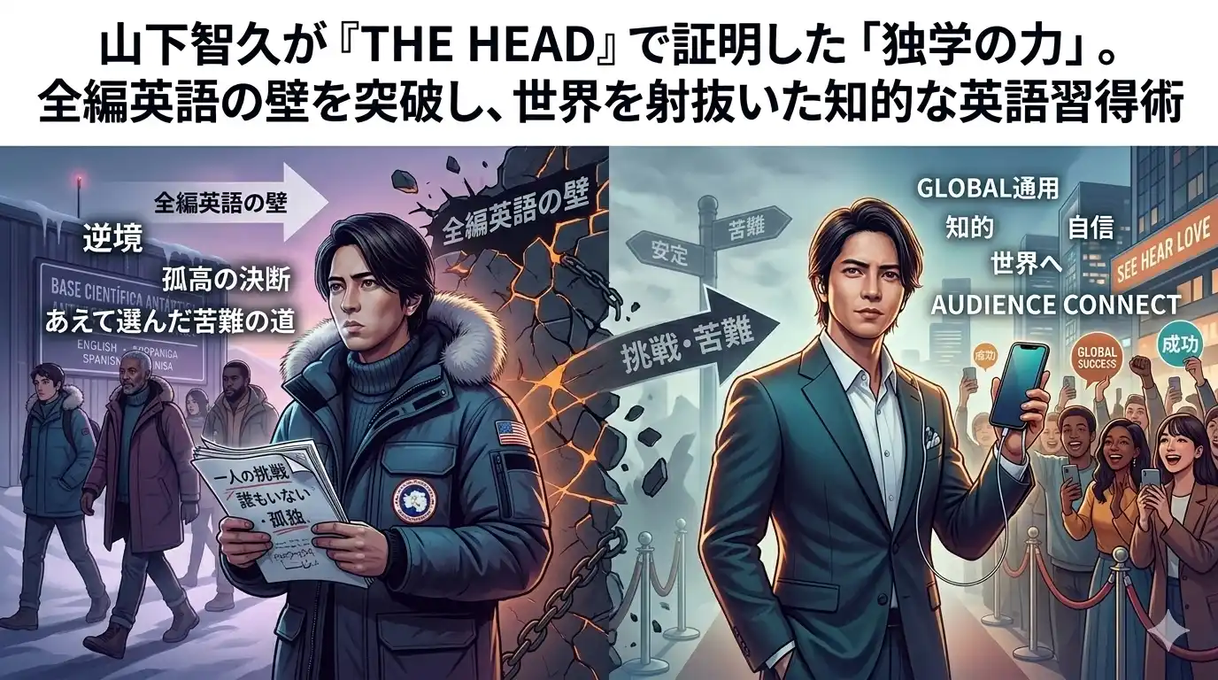 山下智久が『THE HEAD』で証明した「独学の力」。全編英語の壁を突破し、世界を射抜いた知的な英語習得術と勉強法